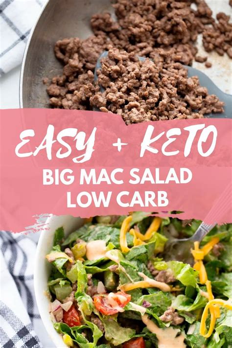 Keto Big Mac Salad Recipe (with Creamy Dressing) | Recipe | Keto recipes easy, Keto beef recipes ...