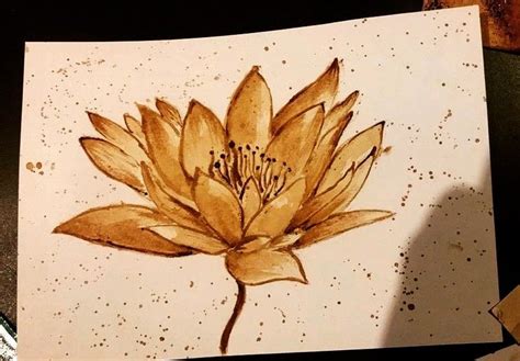 a drawing of a yellow flower on white paper