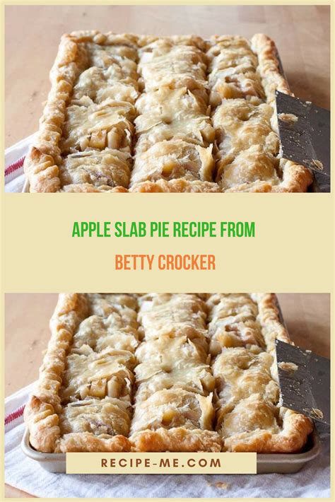 Apple Slab Pie recipe from Betty Crocker – Recipes Me Apple Desserts ...