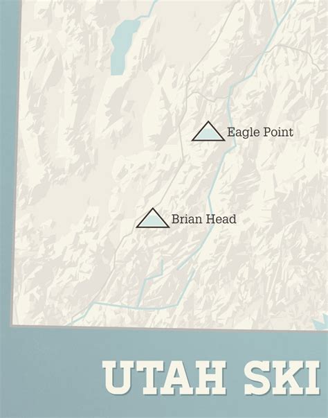 Utah Ski Resorts Map 11x14 Print - Best Maps Ever