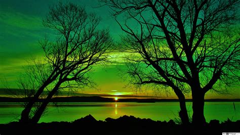 Green Sunset Wallpapers - Top Free Green Sunset Backgrounds ...