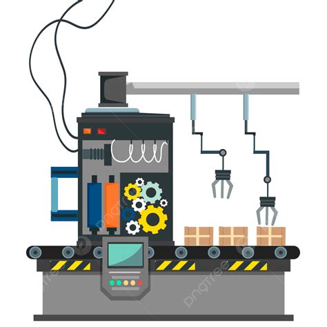 Manufacturing Industry Clipart Transparent PNG Hd, Cartoon Industrial Machinery Manufacturer ...