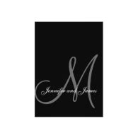 Elegant Monogram (Black White) Wedding Invitation - Luxury Wedding Invites