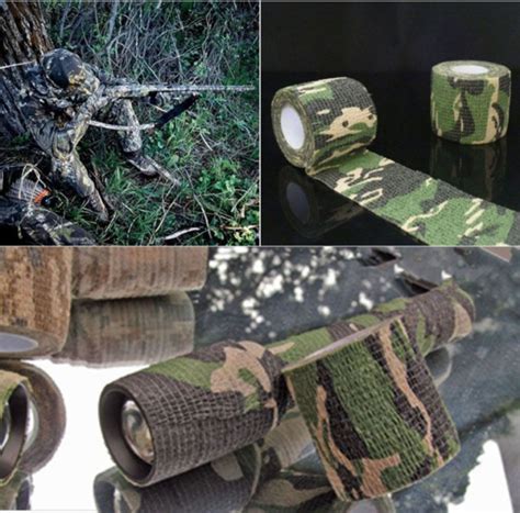 Camo Stealth Tape Self-adhesive Non-woven 5cmx4.5m Camouflage Wrap Rifle Hunting Shooting Tape ...