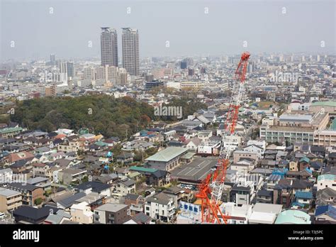 A view of Sakai City, from the City Hall Observation Lobby, in Sakai ...