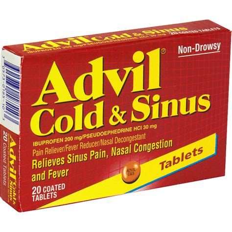 Advil Cold & Sinus, Non-Drowsy, Coated Tablets | Stuffing | Foodtown