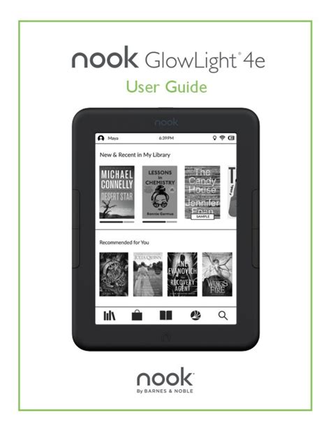 User manual Barnes & Noble Nook GlowLight 4e (English - 153 pages)