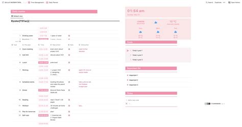 Notion Daily Planner Template Free