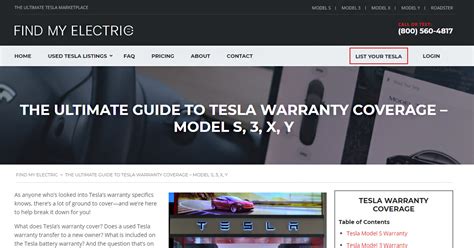 The Ultimate Guide to Tesla Warranty Coverage – Model S, 3, X, Y