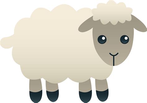 Fluffy White Sheep - Free Clip Art | Cute sheep, Free clip art, Baby sheep