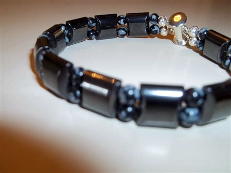 Magnetic Hematite bracelet with Snowflake by SimpleEleganceJO