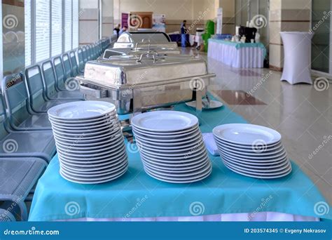 Kitchen Equipment on the Table for a Gourmet Banquet or Other Service Event Stock Image - Image ...