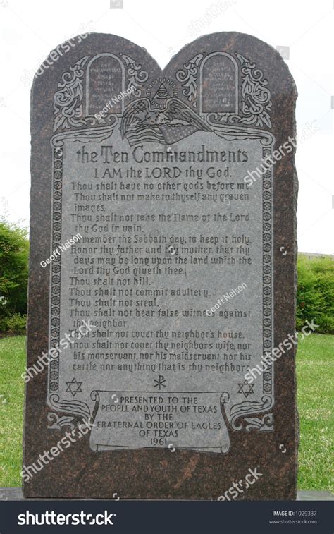 Ten Commandments Texas Capitol Building Stock Photo 1029337 | Shutterstock