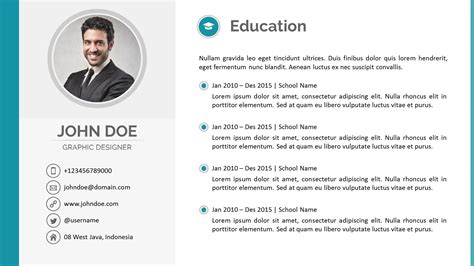 One Page Ppt Resume Template Free Download - Printable Templates