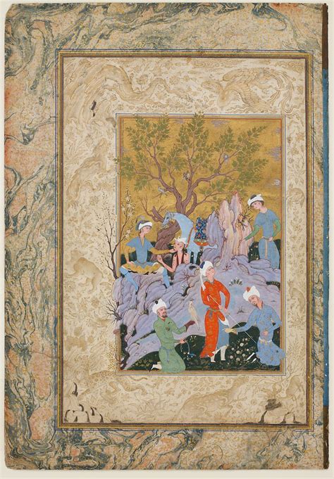 Attributed to Mirza 'Ali | Princely Hawking Party | The Metropolitan Museum of Art