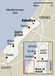 Mappa della Striscia di Gaza