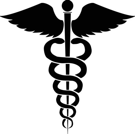 icono de salud del caduceo sobre fondo blanco. símbolo médico. estilo plano logotipo de caduceo ...