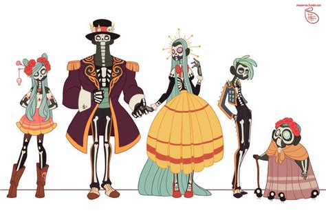 Character Design - Day of the Dead Family | Character art, Character design, Character design ...