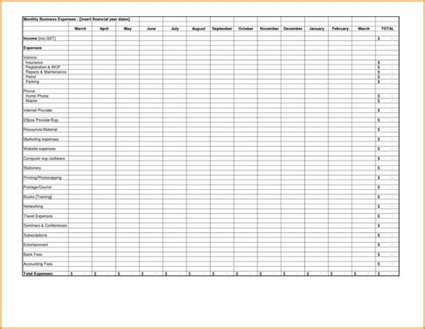 Monthly Expenses Spreadsheet Template Excel — db-excel.com