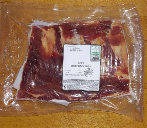 Beef Baby Back Ribs $16.95/lb - BP Farms