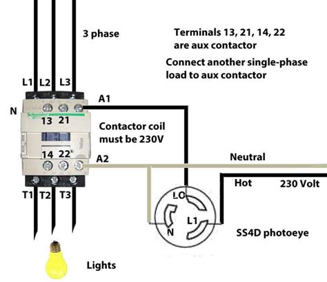 How to wire Schneider LC1D contactor