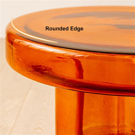Modern Glass Coffee Table Set 2-Piece Cloud-Shaped in Orange - Living Room Furniture - Homary US