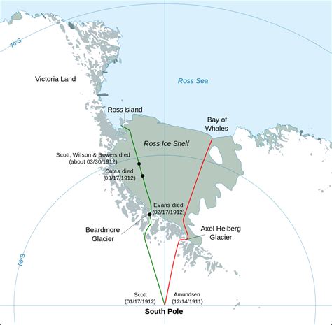 Antarctic expedition map Scott & Amundsen | Roald amundsen, Cartography ...