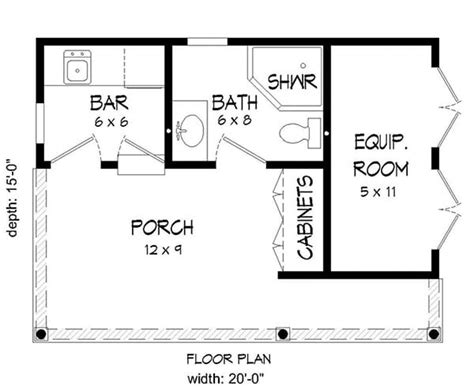 [43+] Pool House Plans With Bathroom