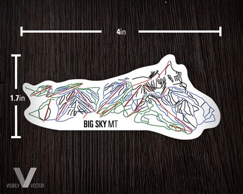 Big Sky Trail Map Sticker | Etsy