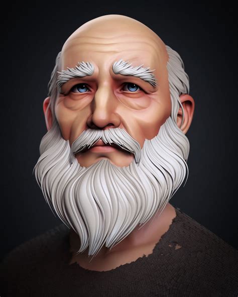 ArtStation - Old Man, Yuriy Moskvin | Old man face, Old man face paint ...