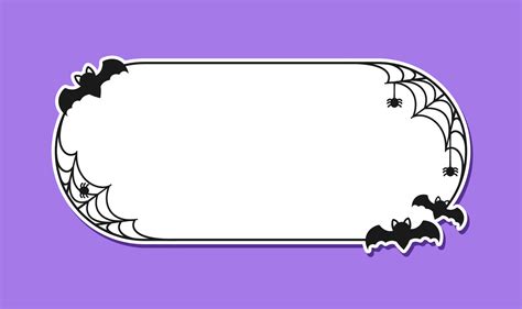 Bat with spiders on web border frame. Halloween theme frames 15697133 ...