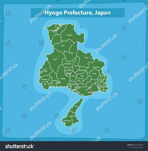 Hyogo Prefecture and Region Japan Map - Royalty Free Stock Vector ...