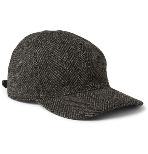 Lyst - A.p.c. Herringbone Wool Baseball Cap in Gray for Men