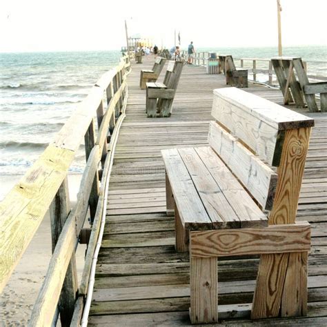 Pier at Atlantic Beach, North Carolina Stock Photo - Image of fishing ...