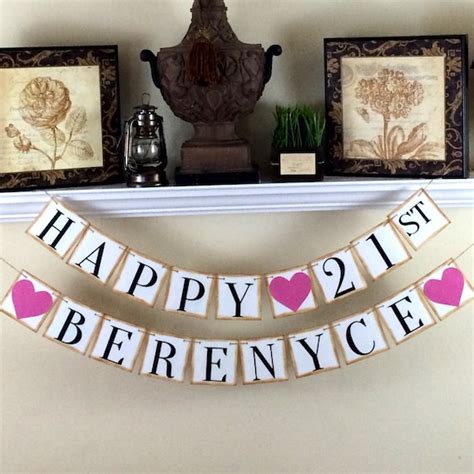 Happy 21st Birthday Banner / Personalized by WeefersDesigns