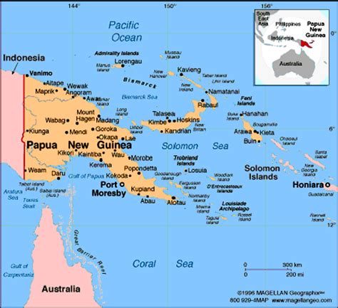 Papua New Guinea Map | Infoplease