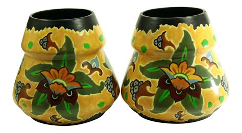 1920s Art Deco Studio Pottery Vases Made in Czechoslovakia- a Pair ...