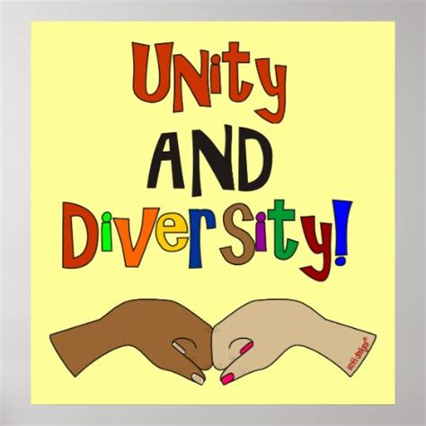 UNITY AND DIVERSITY Poster | Zazzle