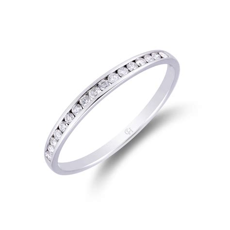 9ct White Gold Brilliant Cut 0.17ct Diamond Eternity Ring