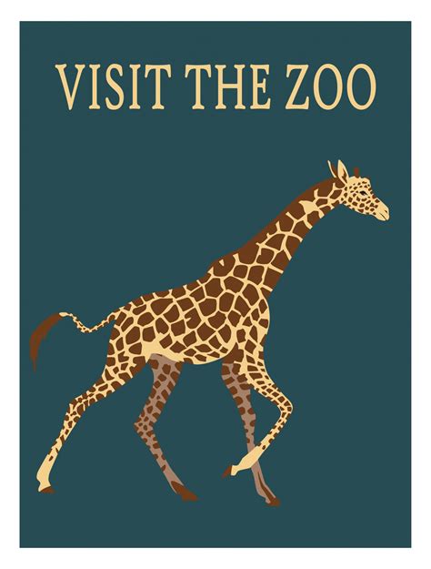 Giraffe Zoo Poster Free Stock Photo - Public Domain Pictures