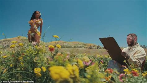 Doja Cat runs topless through a meadow in new Post Malone music video ...