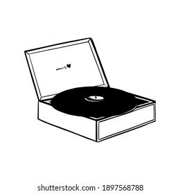 Retro Vinyl Record Player Record Doodle Stock Vector (Royalty Free) 1897568788 | Shutterstock