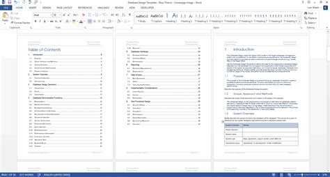 Database Design Document (MS Word Template + MS Excel Data Model) – Templates, Forms, Checklists ...