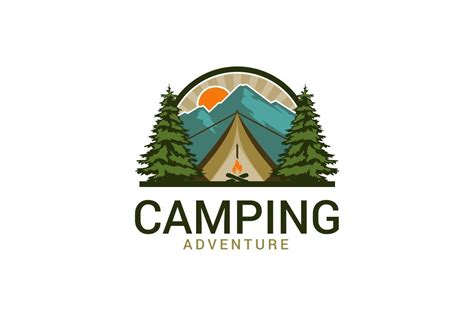 Camping Logo Template | Logo templates, Camp logo, Logo design template