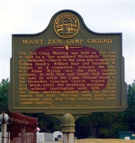 Mount Zion Camp Ground - Georgia Historical Society