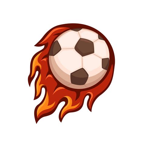 Soccer Ball Fire Sport Mascot Logo Symbol cartoon illustration vector 22314821 Vector Art at ...