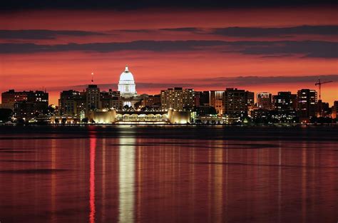 Madison downtown skyline. Photograph by Maryna Gumenyuk - Fine Art America