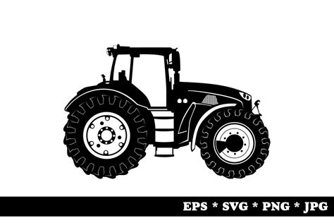 Silhouette of a Tractor. Graphic by norsob · Creative Fabrica