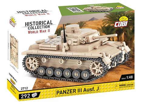 Cobi-2712-1:48-292-Panzer-III-Ausf-J-Tank-Building-Blocks-WWII