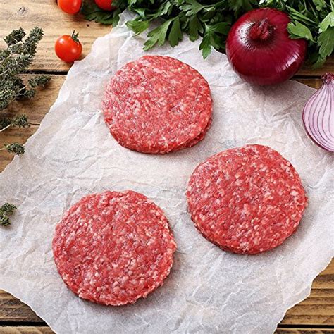 100% Grass Fed Beef Burgers - 1/2 lb Each - Package Of 2 - Delicious & Healthy Burger Patty ...